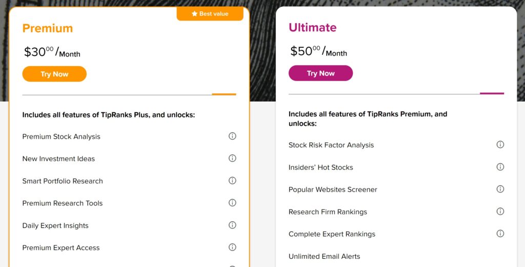 TipRanks Pricing Plans