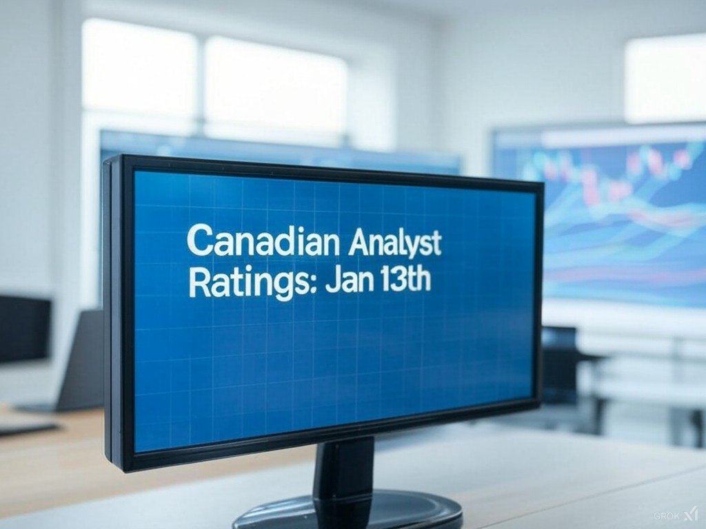 create image and add text " Canadian Analyst Ratings: Jan 13th"